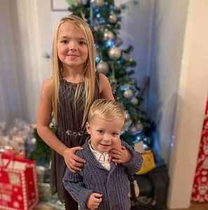 My adorable grandchildren Masie and Teddy.