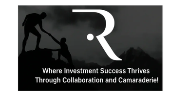 Silhouetted figures symbolize support with an investment success slogan.