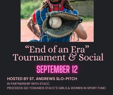 Promotion for the "End of an Era" softball tournament on September 12.