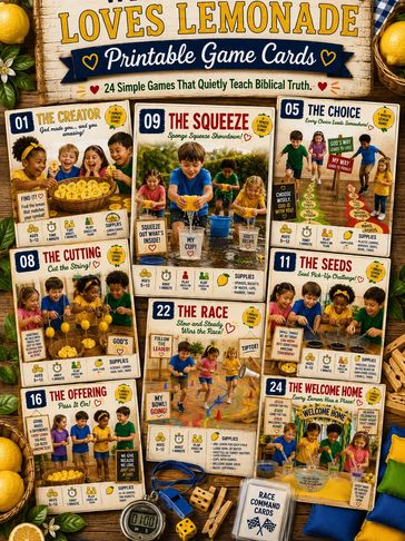 Printable game cards for biblical truth activities with children.