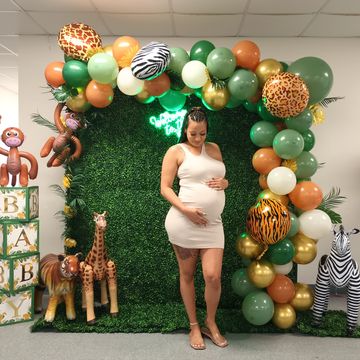 Grass Backdrop with balloons