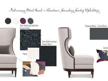 mood board, custom design, custom furniture, upholstery, fabric, luxury furniture, custom furniture