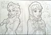 Anna & Elsa Sketch of The Ladies of Frozen