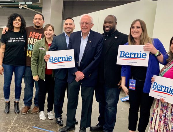 Brianna Westbrook and Bernie Sanders