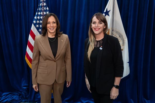 Brianna Westbrook and Vice President Kamala Harris