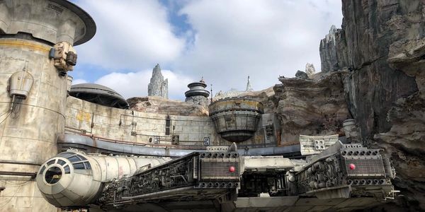 The Millennium Falcon space ship at Star Wars Galaxy's Edge