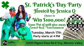 beer pot of gold riverside moreno valley inland empire st patricks day party fun entertainment cash 