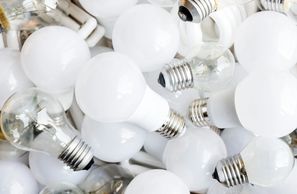 Stock photographs of lightbulbs