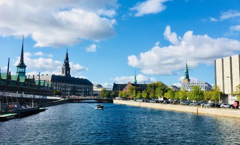 Stock photographs of Copenhagen, Denmark on the river