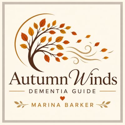 Autumn Winds Dementia Guide logo with falling leaves.