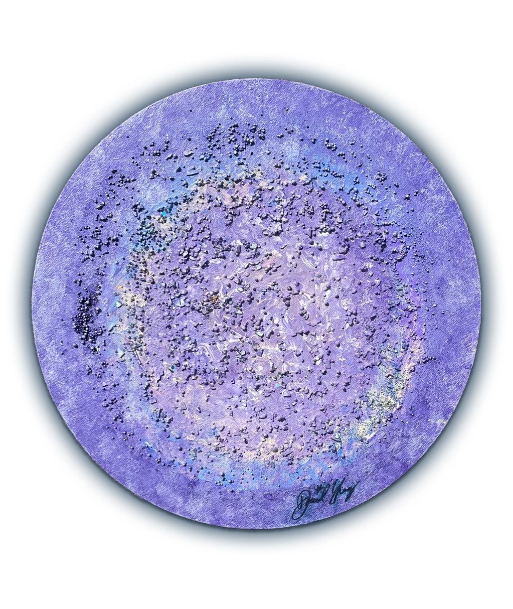 Looking Glass  Acrylic Mixed Media  16” Round $600