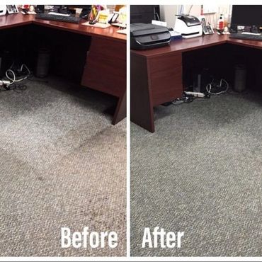Before and after results from commercial carpet cleaning in Lehigh Valley PA