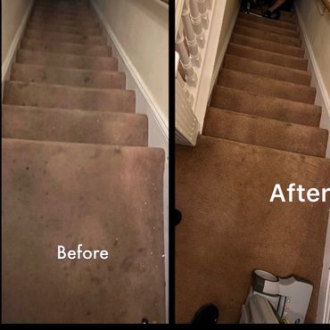 Staircase after professional carpet cleaning in Lehigh Valley PA