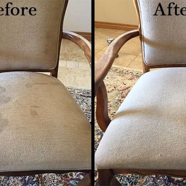 Dining chair after professional furniture cleaning in Lehigh Valley PA