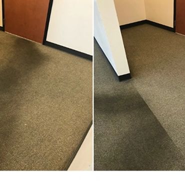 Professional commercial carpet cleaning before and after in Lehigh Valley PA