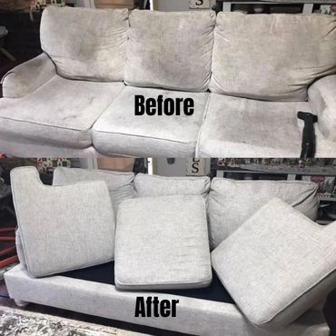 Sofa after professional furniture cleaning in Lehigh Valley PA