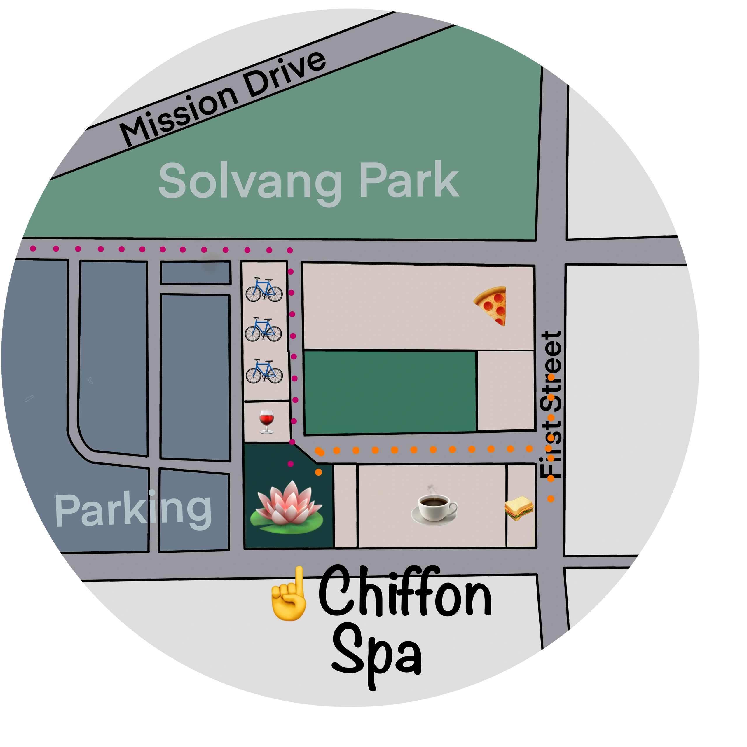 Map describing location of Chiffon