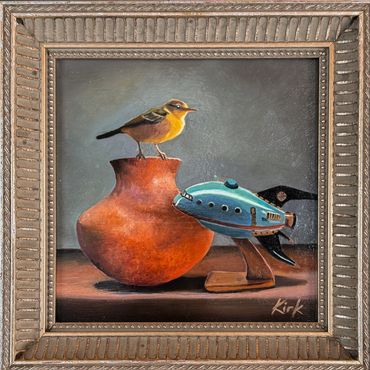 Space Oddity 5x5" oil on panel
Available: $450