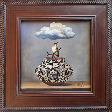 The Little Rainmaker 7x7" oil on panel
Available: $475