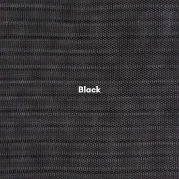 Dark black fabric for outdoor use. Okay for slings, umbrellas, canopies and other uses.