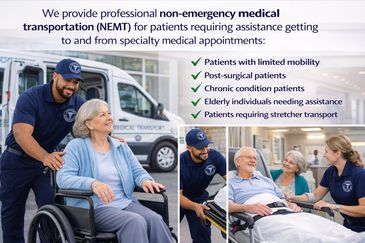 Professional medical transportation services in action