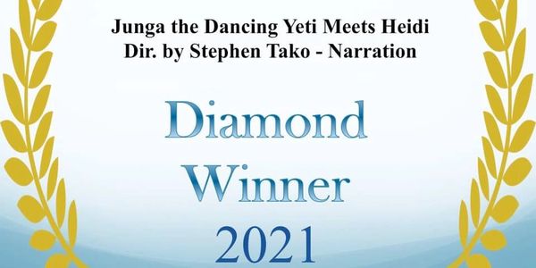 Diamond Award Winner 2021 logo - International Independent Film Awards- for voice narration of Heidi