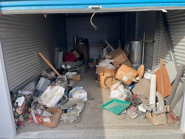 Storage unit cleanout completed by Collins Cleanup Services, specialists in estate and property clea