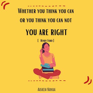 What you think or you don't think... you are right. Think correctly...