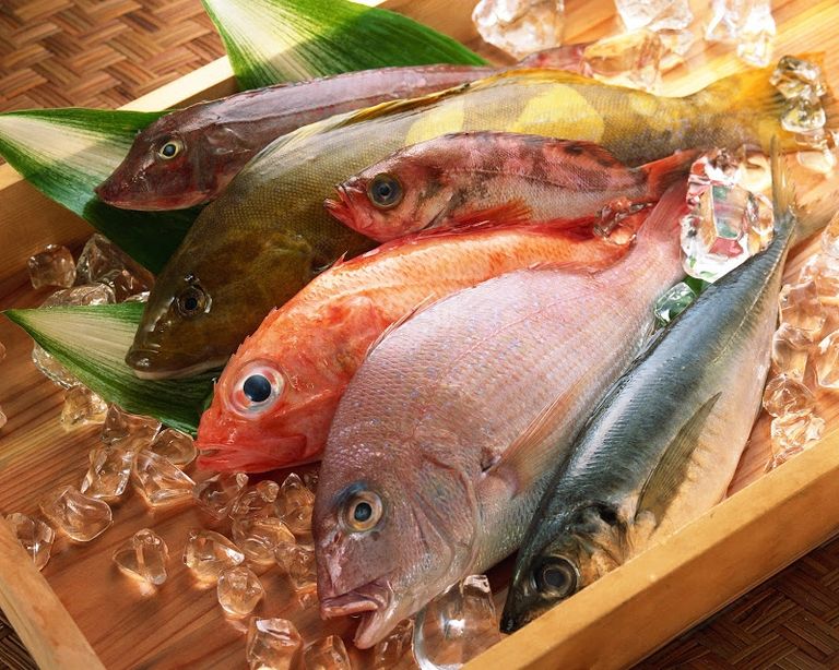 Daily fish box from Japan are delivered to us within 36 hours of catch