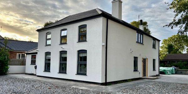 Thin coat render and External Wall Insulation on a home near Market Rasen