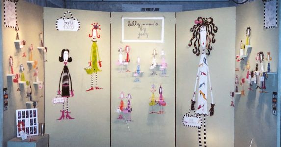 Joey Heiberg, dolly mamas, Artist studio, creative spaces,  Metal dolly mamas, trade show
