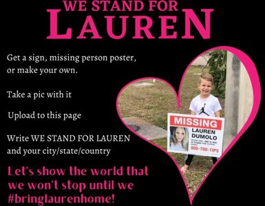 We Stand For Lauren Dumolo Event, nationally.