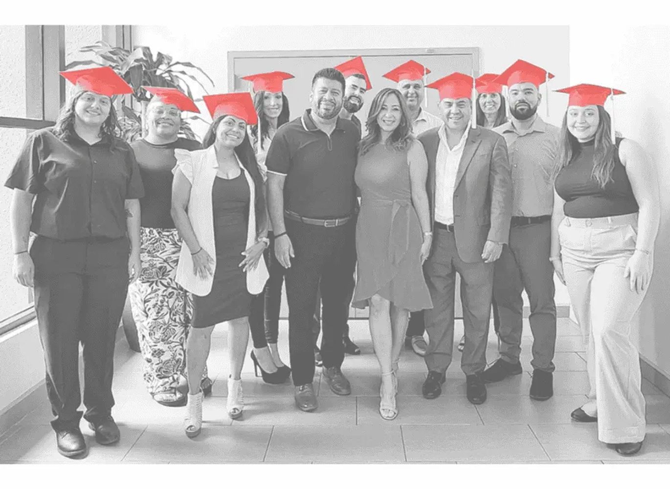Students of our Florida real estate course in Miami celebrating their success at our school.