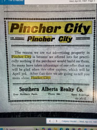 Pincher City, AB., Selling lots for cheap!