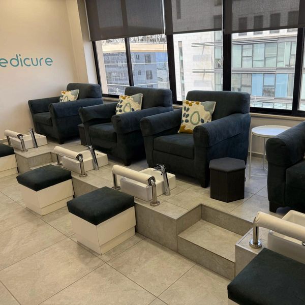 Pedicure area station at Tips & Toes Nail Salon Amman Jordan