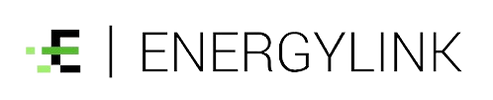 EnergyLink logo with green and white design on black background.