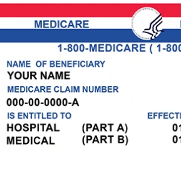 Medicare Part A Part B Card