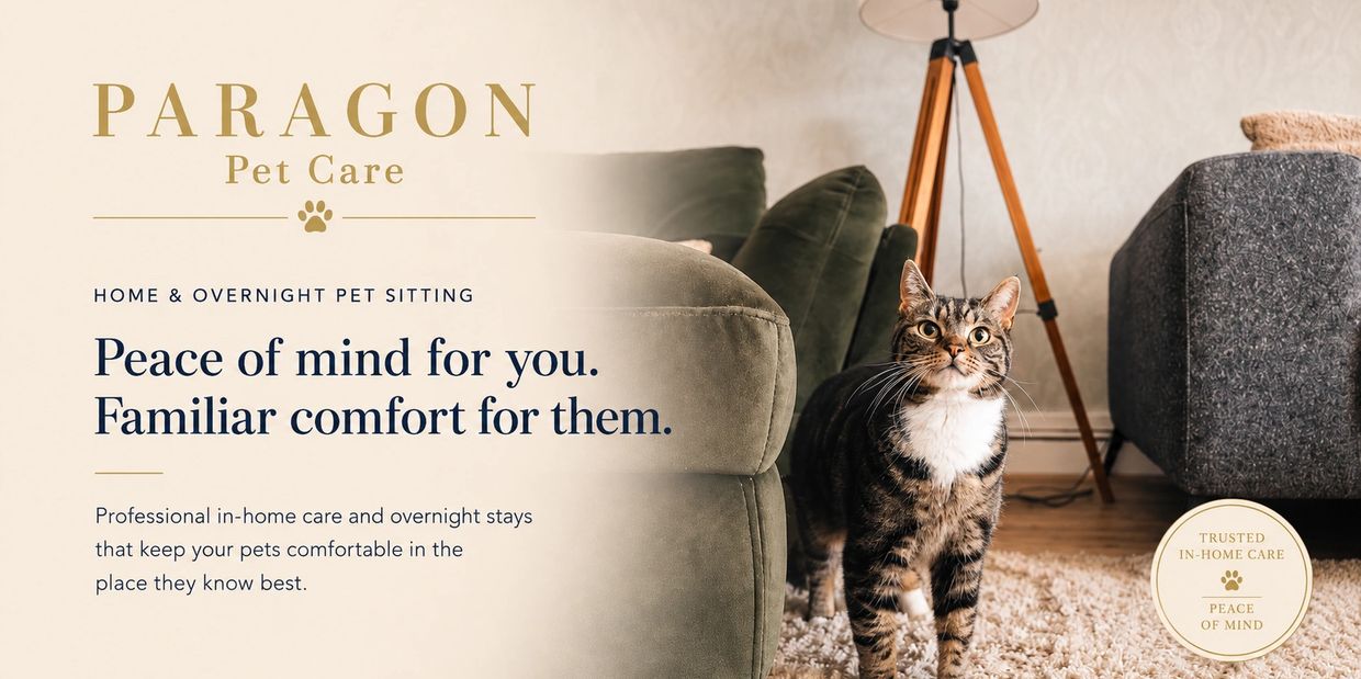 Paragon Pet Care offers in-home and overnight pet sitting.