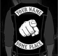 Custom Biker Patch, Motorcycle Club, Jacket, Vest, Leather, Riding