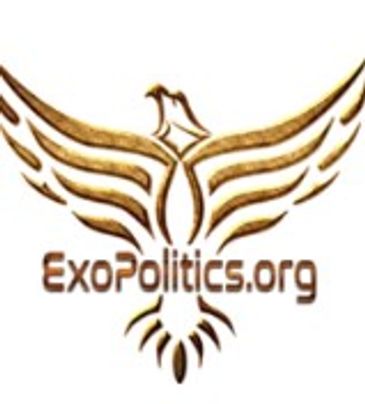 Logo of ExoPolitics.org featuring a stylized golden eagle.