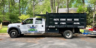 Branded dump truck in middle town nj