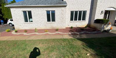 Newly installed white and red rock in holmdel nj