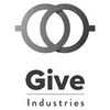 Give Industries logo with overlapping gradient rings above purple and teal text.