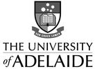University of Adelaide logo with crest, stars, open book, and Latin motto “Sub Cruce Lumen.”