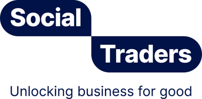 Social Traders logo with bold text and the tagline “Unlocking business for good.”