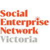 Social Enterprise Network Victoria logo with 'Social Enterprise Network' in bold orange and 'Victoria' in light grey, featuring a small sunburst above the letter 'i'.