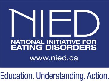 Logo for National Initiative for Eating Disorders with website www.nied.ca.