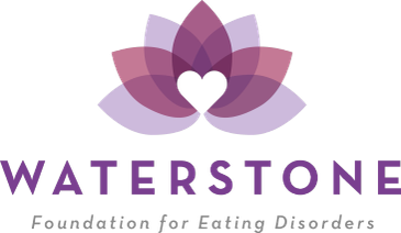Waterstone Foundation logo with a heart-shaped lotus flower design.