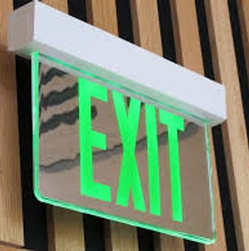 battery exit light fire inspection