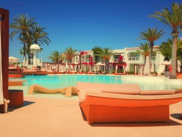 Luxury hotel pool area in North West England